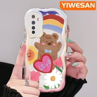 เคสโทรศัพท์มือถือแบบนิ่ม ใส กันกระแทก ลายการ์ตูนหมีน่ารัก สีมาการอง สําหรับ Realme 6 Pro 6s Narzo