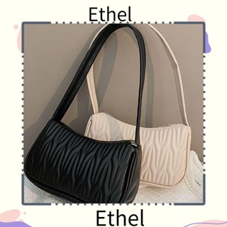 Ethel1 กระเป๋าสะพายไหล่ลําลอง สีพื้น แฟชั่นสําหรับสตรี