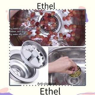 Ethel1 ที่กรองอ่างล้างจาน ลูกบิด พลาสติก ท่อระบายน้ํา สเตนเลส อ่างล้างจาน กรองน้ํา ปลั๊ก จุกน้ํา