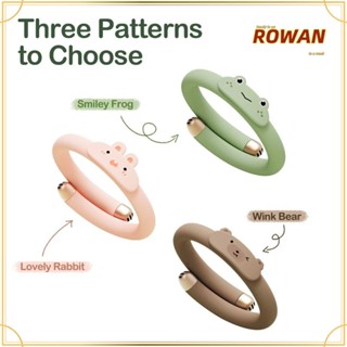 Rowans สายรัดข้อมือซิลิโคน ป้องกันยุง แมลง สีชมพู เขียว น้ําตาล กันกัด ปลอดภัย สําหรับเดินทาง