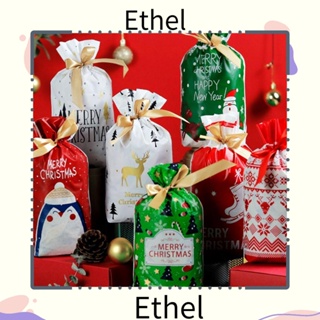 Ethel1 ถุงขนม ลายคริสต์มาส ซานตาคลอส สโนว์แมน 50 ชิ้น