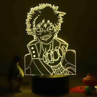 โคมไฟกลางคืน LED รูปการ์ตูนอนิเมะ My Hero Academia สีรุ้ง พร้อมรีโมตชาร์จ USB สําหรับตกแต่งบ้าน