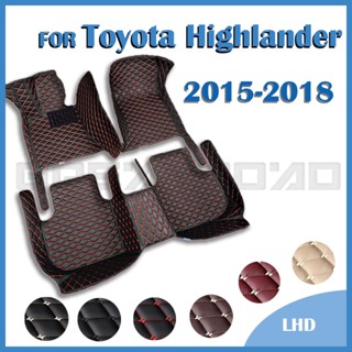 Rhd พรมปูพื้นรถยนต์ อุปกรณ์เสริม สําหรับ Toyota Highlander Five Seats 2015 2016 2017 2018