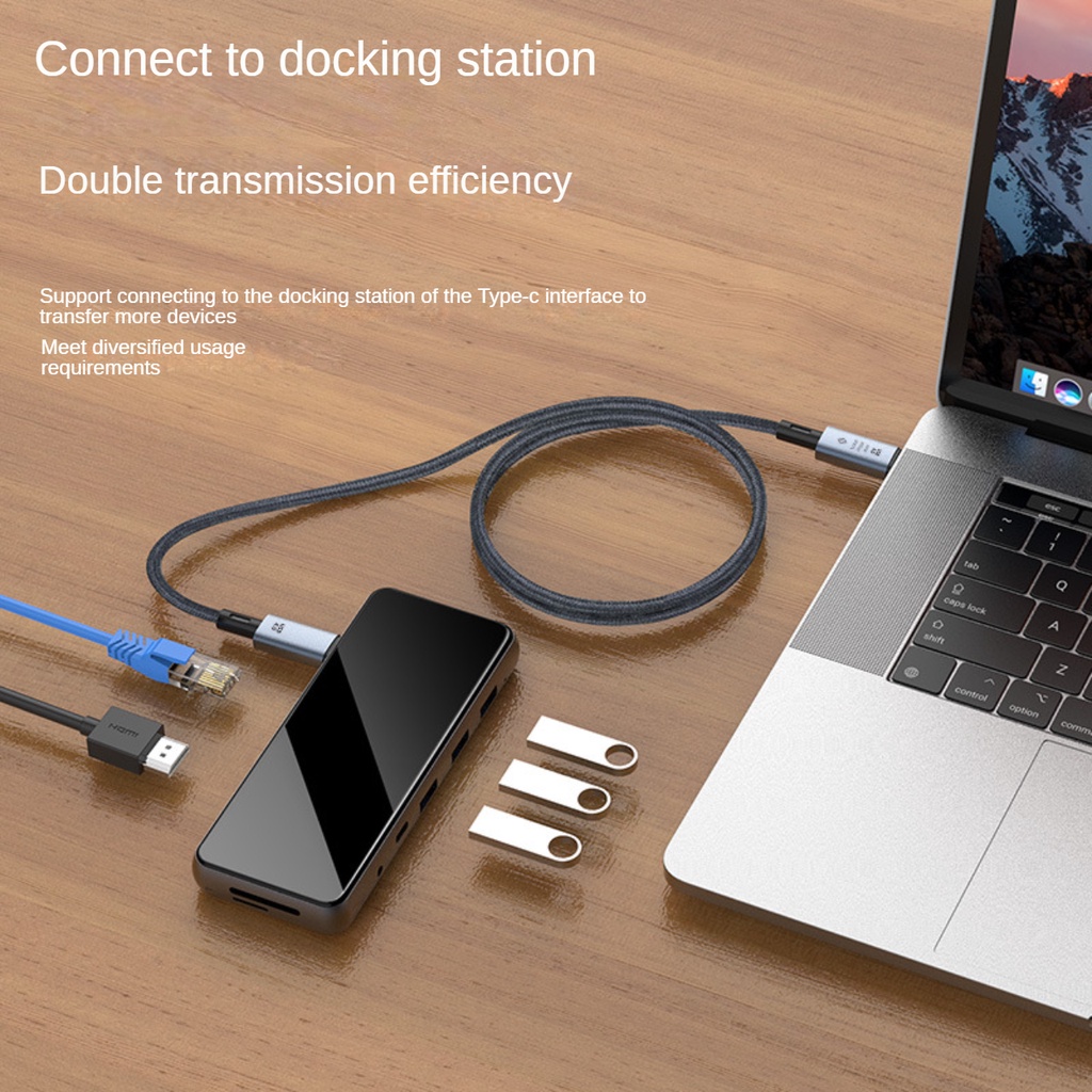 สายชาร์จ Type C 240W 40Gbps ความเร็วสูง 8K 60Hz USB4 สําหรับแล็ปท็อป โทรศัพท์มือถือ แท็บเล็ต 3 4 ราคา ถูกที่สุด ดีลบีเคเค แกลเลอรีภาพที่ 3