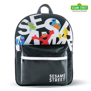 Bundanjai (กระเป๋าเป้) SST4-กระเป๋าเป้ : Sesame Street Big Letters Backpack-BP-B13-Black W11.5xH13x4.5 in