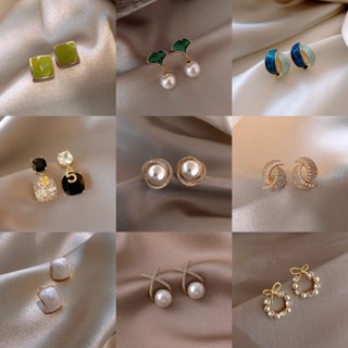 1 บาท ในระยะเวลาจํากัด ต่างหูแฟชั่น รูปดอกทิวลิป สีชมพูมุก A98N19D