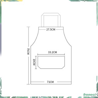 [Freneci] ผ้ากันเปื้อนทําอาหาร ครัว สําหรับร้านอาหาร บาร์บีคิว ครัวเรือน ทําความสะอาด