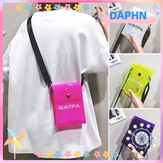 Daphs กระเป๋าสะพายไหล่ กระเป๋าเมสเซนเจอร์ เลเซอร์ใส ขนาดเล็ก สําหรับผู้หญิง