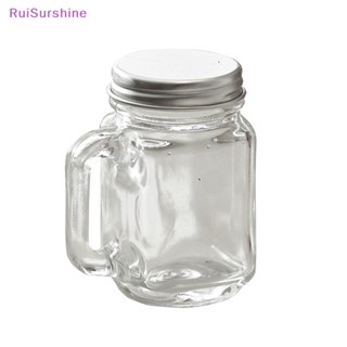 Ruisurshine ขวดโหลแก้วใส่น้ําผึ้ง นม กาแฟ ขนาดเล็ก แบบพกพา กันรั่ว พร้อมฝาปิด สําหรับบ้าน ปาร์ตี้ บาร์ วอดก้า วิญญาณ