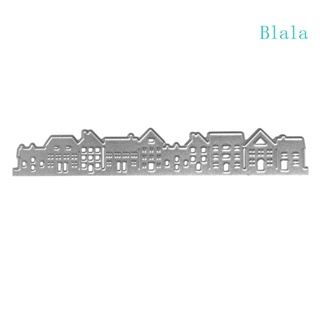 Blala Houses แผ่นแม่แบบโลหะ ตัดลายนูน สําหรับตกแต่งสมุด อัลบั้ม กระดาษ การ์ด แม่แบบ DIY