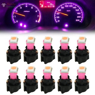 หลอดไฟ LED 5050 SMD 74 T5 10x10x20 มม. พร้อมซ็อกเก็ตเกลียว สําหรับรถยนต์ 10 ชิ้น ต่อชุด