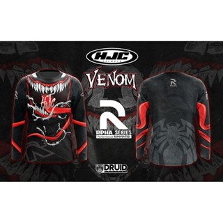 เสื้อยืดแขนยาว ลายหมวกกันน็อค hjc venom 2 yamaha แฟชั่นยอดนิยม สําหรับขี่จักรยาน