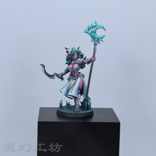 9.9 เหนื่อยมากโมเดลฟิกเกอร์เรซิ่น 1/35 GK Night Elf Master 3D สีขาว