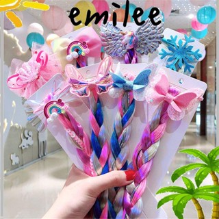 Emilee สาว ยางรัดผม หางม้า ยืดหยุ่น บิดเปีย วิกผม ที่มีสีสัน เชือกผม