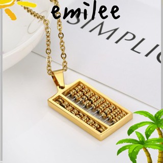 Emilee สร้อยคอ ลูกคิด สเตนเลส 18K เครื่องประดับ