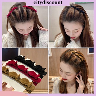 &lt;citydiscount&gt; กิ๊บติดผม สเตนเลส ยืดหยุ่น แบบพกพา น้ําหนักเบา สีพื้น สําหรับผู้หญิง