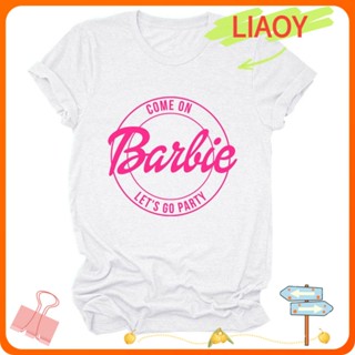Liaoy เสื้อยืดคอกลม แขนสั้น ผ้าฝ้าย พิมพ์ลาย Come on Dear สําหรับตุ๊กตาบาร์บี้