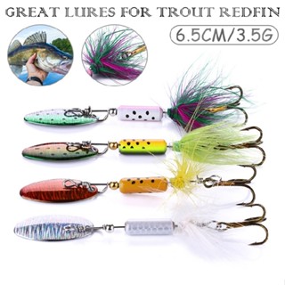 4pcs Fishing Freshwater Spinner Lures Trout Lure for Redfin Perch Bass Tackle