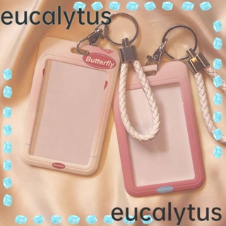 Eucalytus1 ที่ใส่บัตรเครดิต พลาสติก ลายรถบัสน่ารัก สําหรับเด็กผู้ชาย และเด็กผู้หญิง