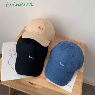 Twinkle1 หมวกเบสบอล พิมพ์ลายตัวอักษร ปรับได้ สไตล์ฮิปฮอป สําหรับผู้ชาย และผู้หญิง