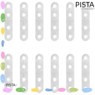 PISTA ตัวยึดมุมแบน สเตนเลส สีเงิน ป้องกันการกัดกร่อน 3 นิ้ว X 0.7 นิ้ว สําหรับบอร์ดไม้ 12 ชิ้น