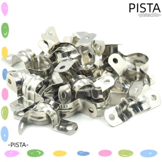 Pista ตัวยึด U 30 ชิ้น, สายรัดท่อ M22 2 รู, คลิปหนีบอานม้า สเตนเลส 304 หนา โอห์ม ท่อการ์ด