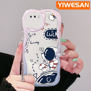 เคสโทรศัพท์มือถือ แบบใส กันกระแทก ลายการ์ตูนนักบินอวกาศนําโชคน่ารัก สีสันสดใส สําหรับ OPPO A3s A12E A5 2018 Realme C1