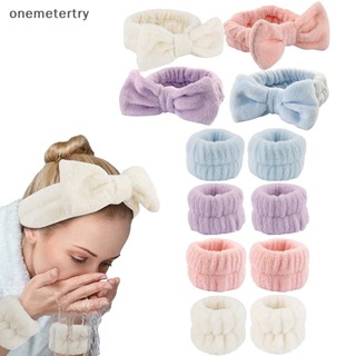 Onem สายรัดข้อมือ กันน้ํา ประดับโบว์ สีพื้น สําหรับผู้หญิง 1 ชุด