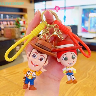 Ulove1bsby พวงกุญแจรถยนต์ จี้รูป Toy Story สามตา หมีสตรอเบอร์รี่ 1 ชิ้น