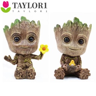 Taylor1 ฟิกเกอร์อนิเมะ Groot Action Figure Sitting 6 ซม. ของเล่นสําหรับเด็ก