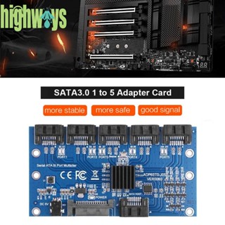 อะแดปเตอร์การ์ดขยาย SATA 1 เป็น 5 พอร์ต SATA3.0 6Gbps [highways.th]