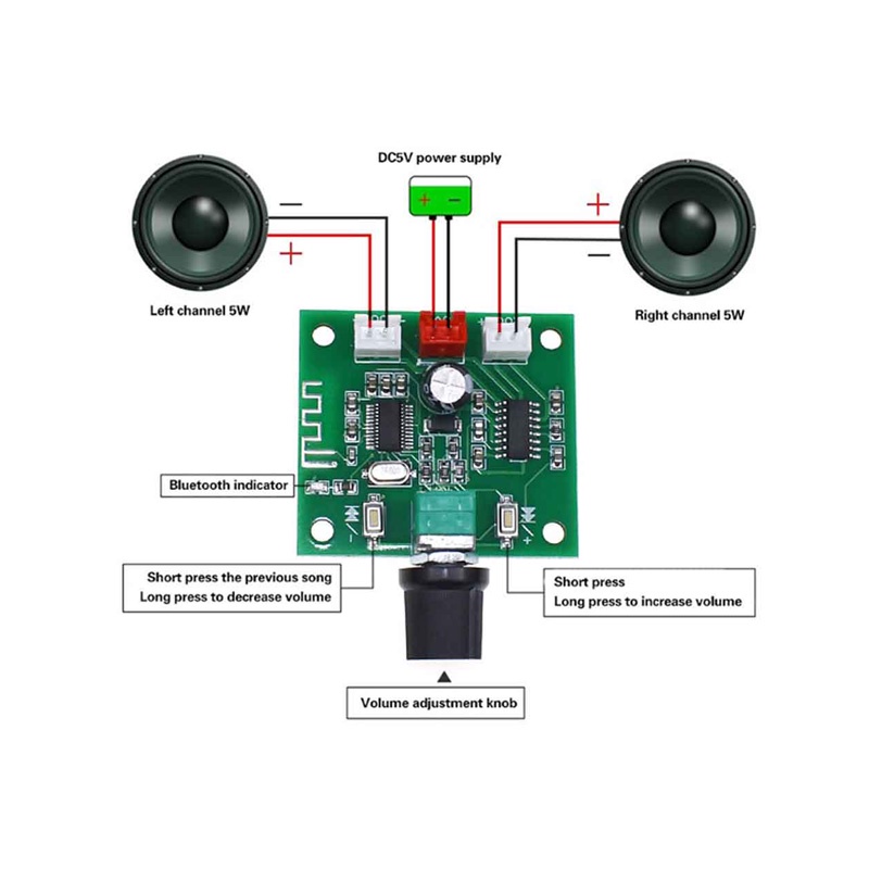 Xh-a158 5.0 เครื่องขยายเสียง PAM8403 ขนาดเล็ก DIY ลําโพงเครื่องขยายเสียง 5Wx2