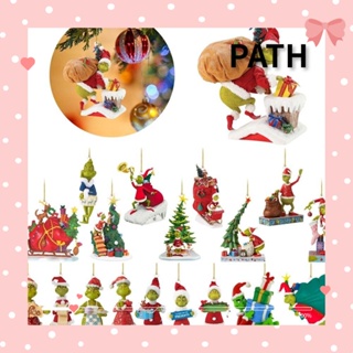 Path เครื่องประดับแขวนตกแต่งต้นคริสต์มาส รูปดาว สีเขียว 2 ชิ้น