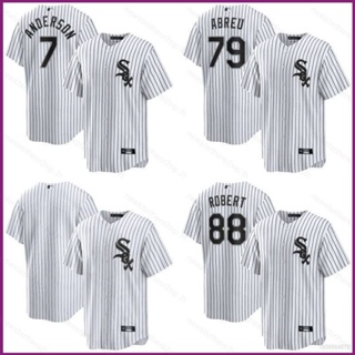 เสื้อกีฬาเบสบอล ลายทีม NP2 MLB Chicago Abreu Anderson Robert สีขาว สําหรับผู้ชาย และผู้หญิง PN2