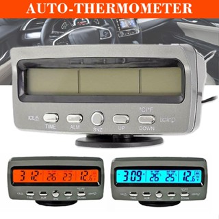 New Car Digital Clock LCD Thermometer Voltage Tester Voltmeter 12V Multifunction