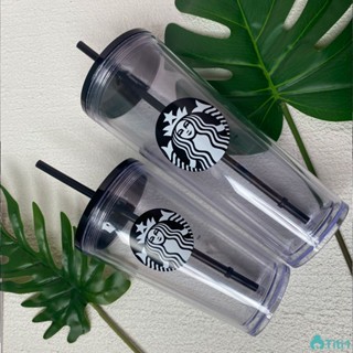 Starbucks Black Clear Transparent With Grande Venti 24oz Cold Cup Plastic Water Bottle 470ml / 710 Ml TH1