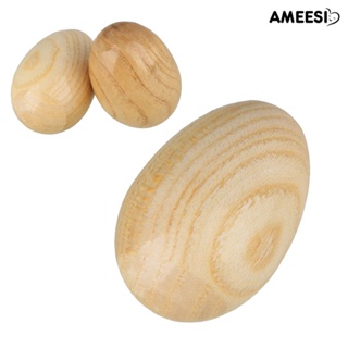 Ameesi เครื่องดนตรีไม้เขย่าไข่ ของเล่นเสริมการเรียนรู้เด็ก 2 ชิ้น