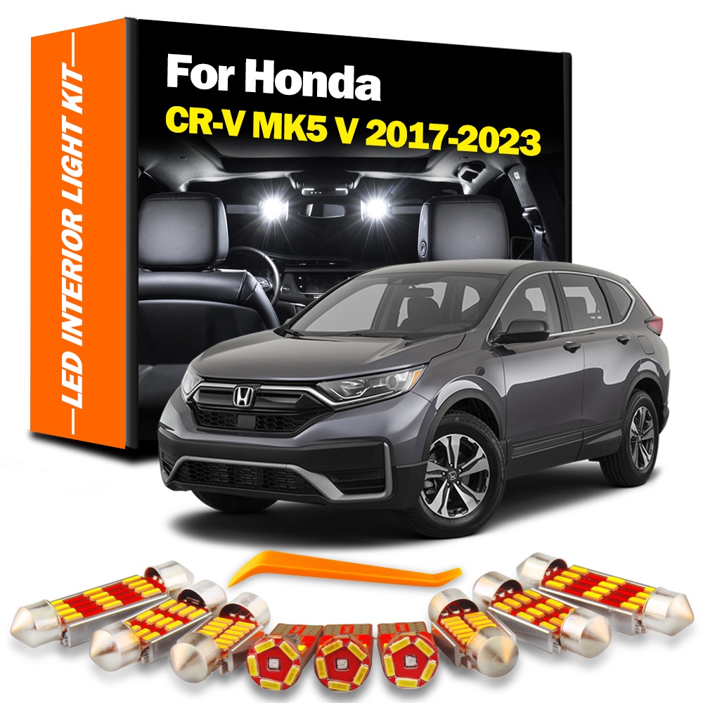 ชุดหลอดไฟ LED ติดเพดานรถยนต์ สําหรับ Honda CRV CR-V MK5 5 V 2017 2018 2019 2020 2021 2022 2023 14 ชิ้น