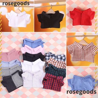 Rosegoods1 เสื้อยืด ผ้าฝ้าย หลากสี 10 20 ซม. สําหรับตุ๊กตา