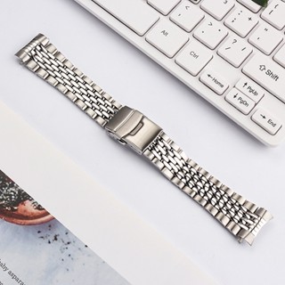 สายนาฬิกาข้อมือเหล็กเจ็ดลูกปัด สําหรับ SEIKO SEIKO No. 5/langqin สายนาฬิกาข้อมือ สเตนเลส 22 มม.