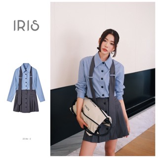 [สินค้าลิขสิทธิ์แท้] IRIS BOUTIQUE ID2023YD89 Back to school shirt dress เดรสเซ็ท เสื้อผ้าผู้หญิง เดรสกระโปรง