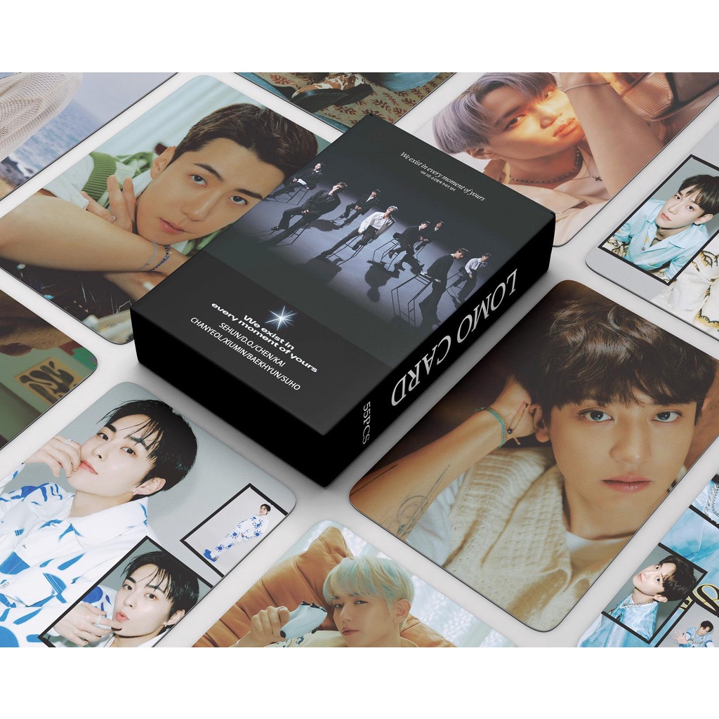 Photocard 55P เอ็กโซ EXO: EXIST | Cream Soda lomo card การ์ดโลโม่ แบบ 2 ด้าน โค้งมน ไร้ขอบ ขนาด 8.7×5.7ซม โฟโต้การ์ด