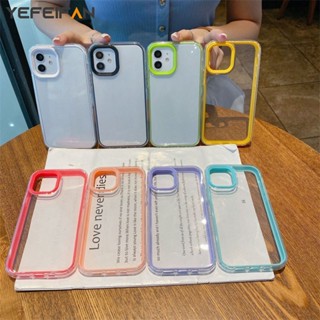 3 in 1 เคสโทรศัพท์มือถือแบบใส กันกระแทก สีมาการอง สําหรับ Realme C30S C30 Narzo 50i Prime 30A 20 C21 C12 C25 C25S C15