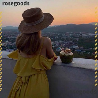 Rosegoods1 หมวกบักเก็ต ระบายอากาศ สไตล์ชายหาด กลางแจ้ง ฤดูร้อน