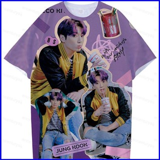 เสื้อยืดแขนสั้นลําลอง พิมพ์ลายกราฟฟิค BTS DECO KIT SPOT พลัสไซซ์ แฟชั่นสําหรับผู้หญิง GP1