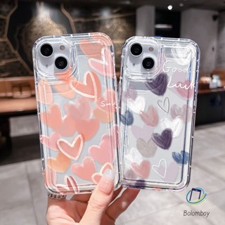 คู่เคสโทรศัพท์โปร่งใสสำหรับ Iphone 11 12 13 14 15 Pro Max XR X XS 7 6 8 Plus SE หัวใจ อ่อนนุ่มกันกระแทกเปลือก