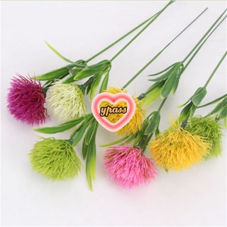 CYREAL 【 Fast Delievery 】 พืชจำลองสไตล์ยุโรป Dandelion พลาสติกการจัดดอกไม้สวนศิลปะบ้านจำลองพืชสีเขียวเครื่องประดับตกแต่ง