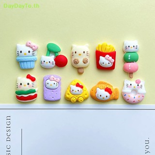 Daydayto แผ่นเรซิ่น ลายการ์ตูนแมว Hello Kitty น่ารัก สําหรับตกแต่งสมุดภาพ กิ๊บติดผม รองเท้า งานฝีมือ DIY 5 ชิ้น