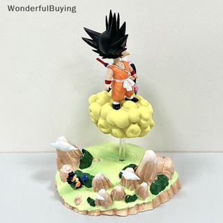 Wbth ฟิกเกอร์ PVC รูปปั้นอนิเมะ Dragon Ball Son Goku Chichi Somersault Cloud Chibi ขนาด 9 ซม. ของเล่นสําหรับเด็ก