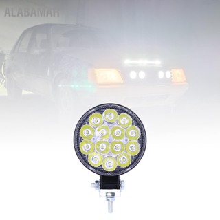 ALABAMAR 42W 14LED ไฟทำงาน 6000K 3000LM ไฟสปอร์ตไลท์รอบ IP67 กันน้ำสากลสำหรับรถยนต์ รถจักรยานยนต์